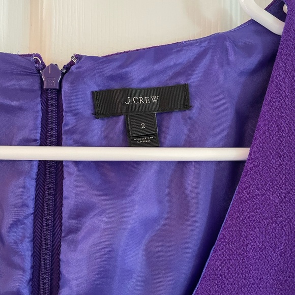 J. Crew Wool Purple Shift Dress - Picture 3 of 3